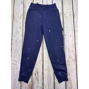 Polo Ralph Lauren Youth Small 8 Paint‎ Splatter Navy Blue Joggers Sweatpants